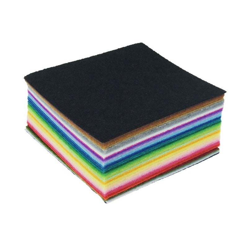 flic-flac 42pcs Felt Fabric Sheet 4"x4" Assorted Color DIY Craft Squares Nonwoven 1mm Thick - Image 4